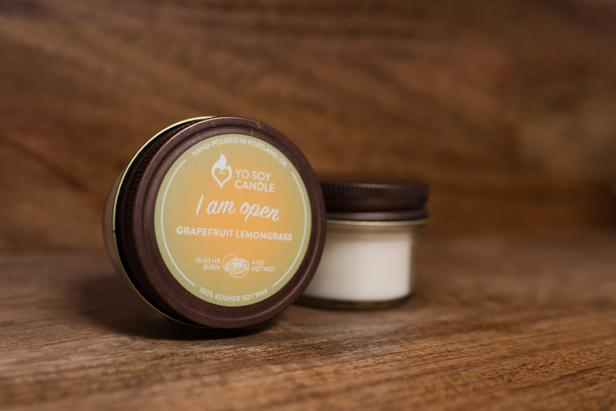 I Am Open: Grapefruit Lemongrass Soy Candle