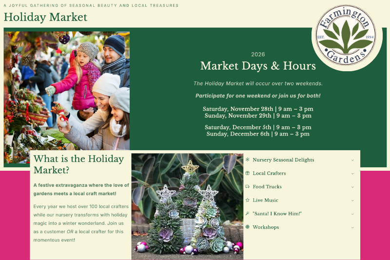 Farmington Gardens Holiday Market