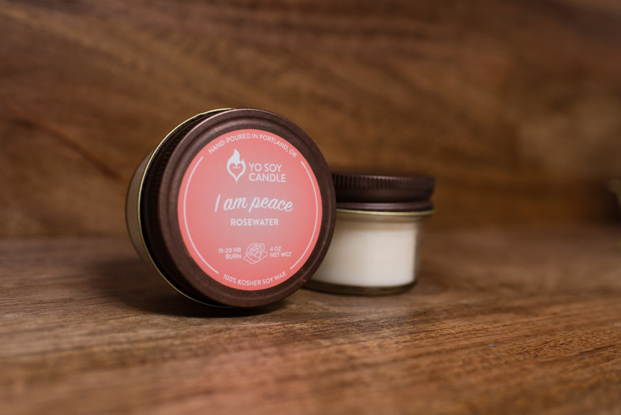 I Am Peace: Rosewater Soy Candle